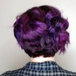 Purple hair from the back